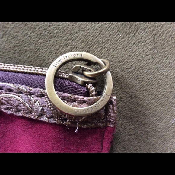 Lucky Brand🍀Velvet Applique Heart Coin Purse. - Picture 8 of 13